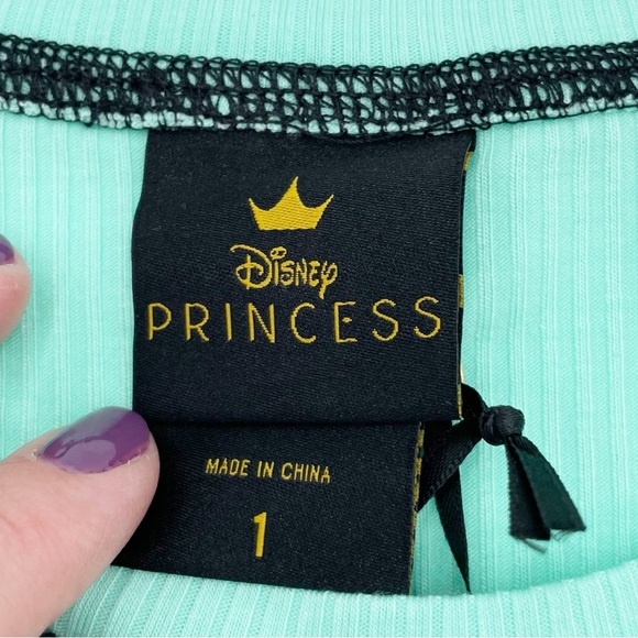 NEW Torrid Disney The Little Mermaid Off Duty Rib Fitted High Neck Tank Size 1X - Picture 5 of 10